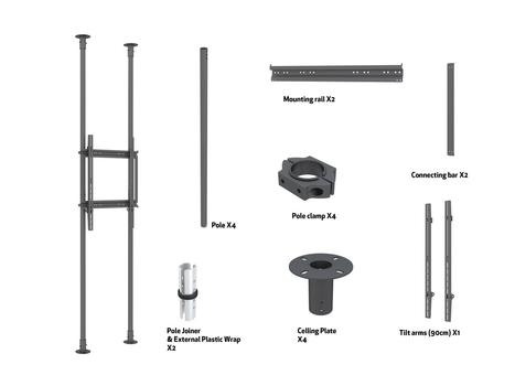 MULTIBRACKETS M Floor to Ceiling Mount Pro MBFC1UPHD (7350073737956)