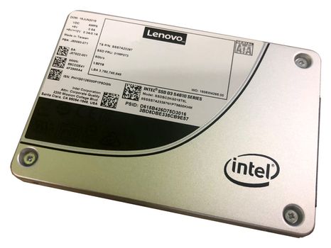 LENOVO 480 GB - hot-swap - 2.5" - Solid state drive - encrypted - SATA 6Gb/s - 256-bit AES - for ThinkAgile HX3721 Certified Node, HX7520 Appliance,  ThinkSystem SR570, SR590, SR860, SR950 (4XB7A13634)