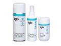 IIGLO rengjøringskit – liten 400ml luft på boks, 100ml rengjøringsspray, microfiberklut, våtservietter