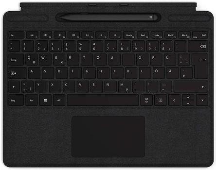 MICROSOFT Surface Signature Type Cover (svart) Tangentbordfodral,  nordisk layout, passar Surface Pro X (QJW-00009)