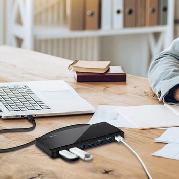 TP-LINK k USB 3.0 7-Port Hub with UK power adaptor and 1m USB 3.0 cable - UH700 (UH700)