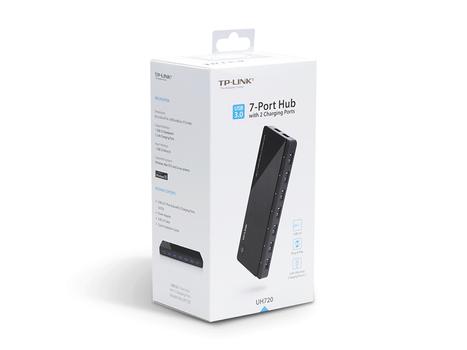 TP-LINK k USB 3.0 7-Port Hub with 2 Charging Ports - UH720 (UH720)