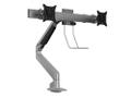 MULTIBRACKETS M VESA Gas Lift Arm Single w. Duo Crossbar - Monteringssats (vridbar arm, bordsfäste) - för 2 LCD-bildskärmar - aluminium - silver - skärmstorlek: 15"-32"