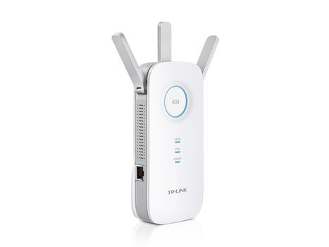 TP-LINK AC1750 Dual Band Wireless Wall Plugged Range Extender Qualcomm 1300Mbps at 5Ghz + 450Mbps at 2.4Ghz 802.11ac/ a/ b/ g/ n (RE450)