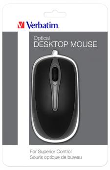 VERBATIM Optical Desktop Mouse - Mus - 2.4 GHz - trådløs modtager (USB) (49019)