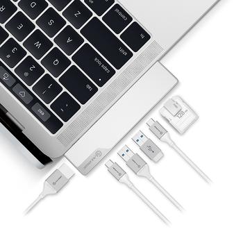 ALOGIC Ultra USB-C Docka NANO Gen 2 - HDMI, USB, minneskortläsare och 100W PD - Silver (ULDNAG2-SLV)