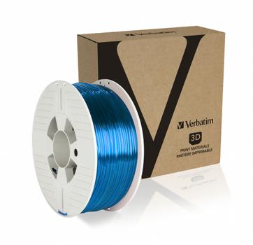 VERBATIM 3D Printer Filament PET-G 2.85MM 1KG, Blue Transparent (55064*5)