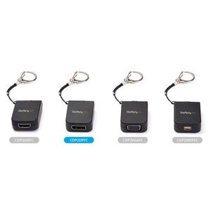 STARTECH PORTABLE USB C TO DP ADAPTER QUICK-CONNECT KEYCHAIN - 4K 60HZ CABL (CDP2DPFC)