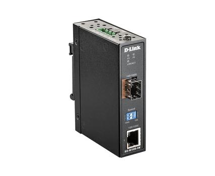 D-LINK 10/ 100/ 1000 Mbps to SFP Industrial Media Converter with -40 to 70 °C (DIS-M100G-SW)