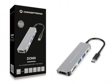CONCEPTRONIC DONN02G 6-in-1 Docking Station (DONN02G)