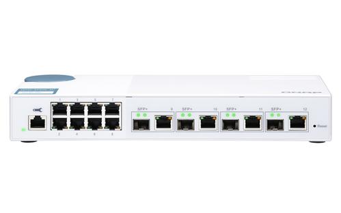 QNAP QSW-M408-4C 8 port 1Gbps 4 port 10G SFP+/ NBASE-T Combo Web Management Switch (QSW-M408-4C)