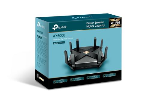 TP-LINK Archer AX6000 draadloze router Gigabit Ethernet Dual-band (2.4 GHz / 5 GHz) Zwart (ARCHER AX6000)