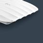 TP-LINK 300 Mbps Ceiling Mount Wi-Fi Access Point  PORT: 1 10/100 Mbps RJ45 Port SPEED: 300 Mbps at 2.4 GHz FEATURE: Passive PoE,  2 Internal Antennas,   Load Balance,  Centralized Management by Omada SDN Con (EAP110)