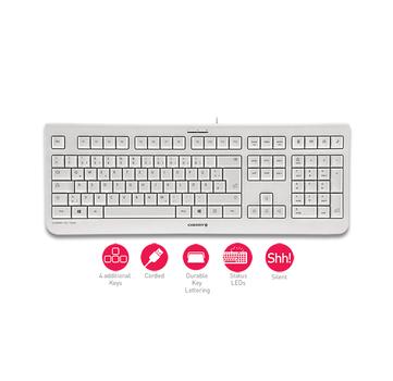 CHERRY KC1000 CORDED KEYBOARD PAN GREY PAN-NORDIC - GREY PERP (JK-0800PN-0-)