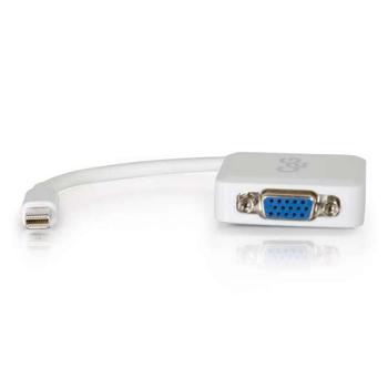 C2G G 20cm Mini DisplayPort to VGA Adapter - Thunderbolt to VGA Converter M/F - White - DisplayPort cable - Mini DisplayPort (M) to HD-15 (VGA) (F) - 20 cm - white (84316)
