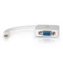 C2G G 20cm Mini DisplayPort to VGA Adapter - Thunderbolt to VGA Converter M/F - White - DisplayPort cable - Mini DisplayPort (M) to HD-15 (VGA) (F) - 20 cm - white (84316)