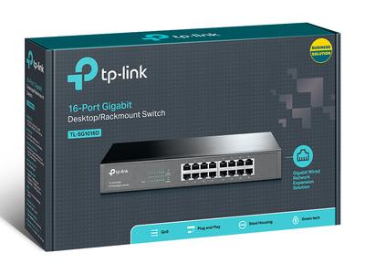 TP-LINK TL-SG1016D 16-Port Gigabit Desktop/ Rackmount Switch (TL-SG1016D)