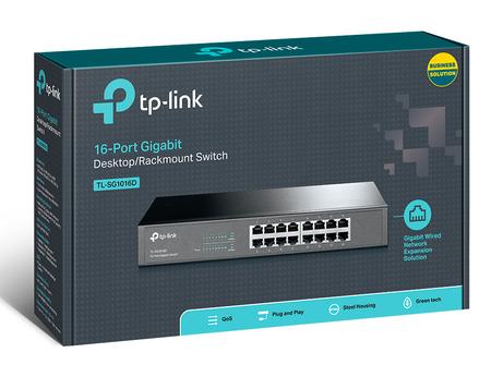 TP-Link TL-SG1016D 16-Port Gigabit Switch - switch - 16 porter - ikke-styrt (TL-SG1016D)