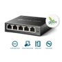 TP-LINK 5-Port Gigabit Easy Smart Switch PORT: 5x Gigabit RJ45 Ports SPEC: Desktop Steel Case FEATURE: MTU/ Port/ Tag-based VLAN,  QoS,  IGMP Snooping,  Web/ Utility Management,   Plug and Play (TL-SG105E)