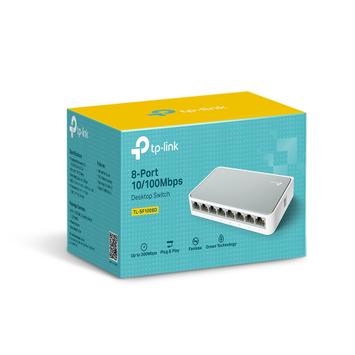 TP-Link TL-SF1008D 8-Port 10/ 100Mbps Switch (TL-SF1008D)