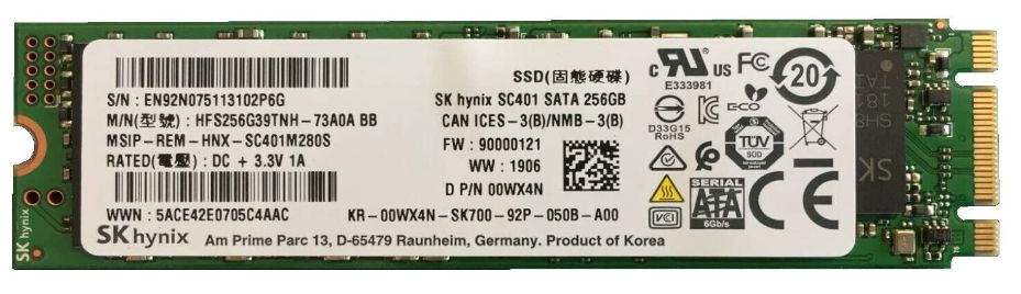 DELL SSDR, 256, S3, 80S3, HYNIX, SC401 (0WX4N)