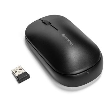 Kensington SureTrack Dual Wireless Mouse - mus - 2.4 GHz, Bluetooth 3.0, Bluetooth 5.0 LE - svart (K75298WW)