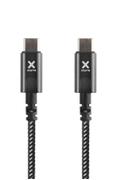 XTORM USB-C PD kabel, USB-C: Han - USB-C: Han, 1,0, m, sort, nylon