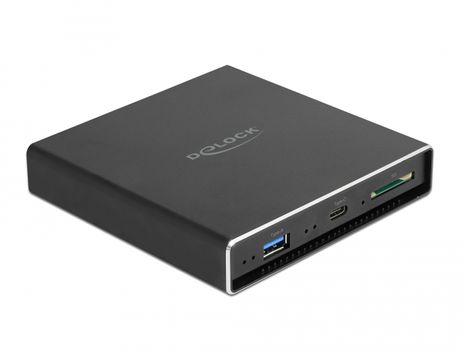 DELOCK External Enclosure for 2.5" SATA HDD / SSD with additional USB Type-Câ„¢ and Type-A Port and SD Slot (42618)