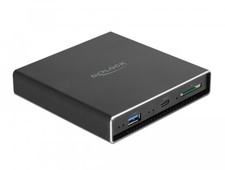 DELOCK External Enclosure for 2.5" SATA HDD / SSD with additional USB Type-Câ„¢ and Type-A Port and SD Slot (42618)