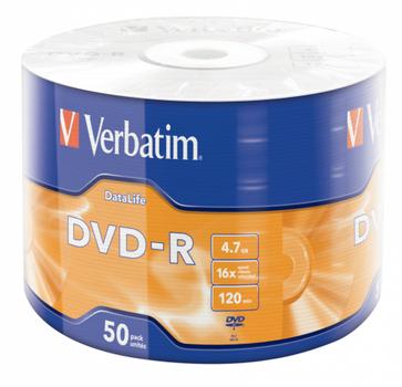 VERBATIM DVD-R 4.7 GB 16X WRAPPED 50X (43791)