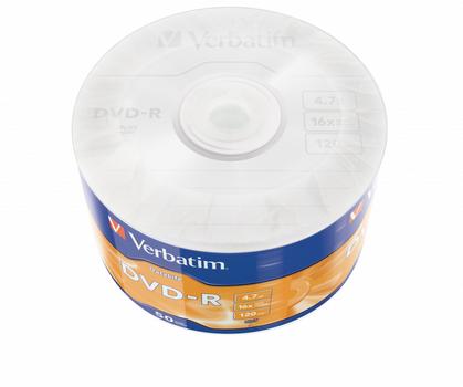 VERBATIM DVD-R 4.7 GB 16X WRAPPED 50X (43791)