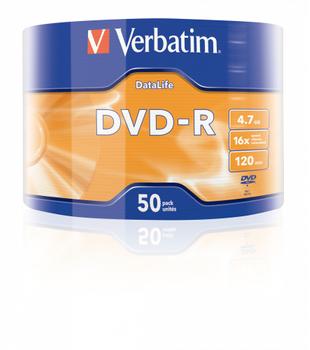 VERBATIM DVD-R 4.7 GB 16X WRAPPED 50X (43791)