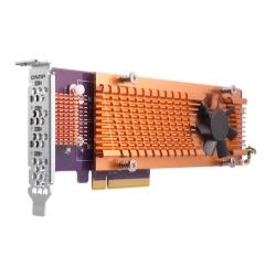 QNAP Quad M.2 PCIe SSD expansion card Supports max four M.2 2280 formfactor M.2 PCIe (Gen2 x4) SSDs- PCIe Gen2 x8 (QM2-4P-284)