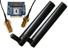SHUTTLE WWN01 - LTE/4G Internal adapter card, 2x cables,2x antennas