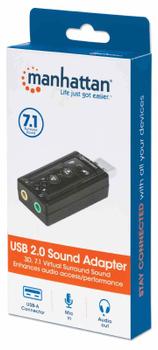 MANHATTAN Hi-Speed USB 2.0 - 3D 7.1 Sound Adapter schwarz (152341)