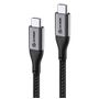 ALOGIC Ultra USB-C till USB-C kabel 5A/480Mbps 30 cm - Rymdgrå