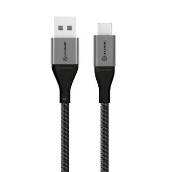 ALOGIC Ultra USB-A till USB-C kabel 3A/ 480Mbps - Rymdgrå (ULCA2030-SGR)