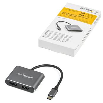 STARTECH USB C MULTIPORT VIDEO ADAPTER HDMI OR DISPLAYPORT HDR 4K 60 CABL (CDP2DPHD)