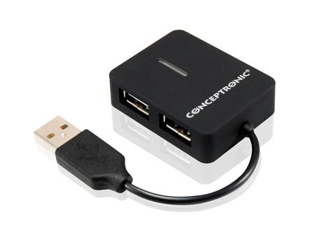CONCEPTRONIC C4PUSB2 4 port USB 2.0 Travel Hub (C4PUSB2)