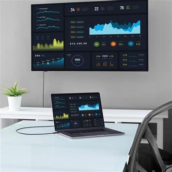 StarTech 6ft (2m) USB C to HDMI Cable, 4K 60Hz USB Type C to HDMI 2.0 Video Adapter Cable, Thunderbolt 3 Compatible,  Laptop to HDMI Monitor/ Display,  DP 1.2 Alt Mode HBR2 Cable, Black - 4K USB-C Video Cable (CD (CDP2HD2MBNL)