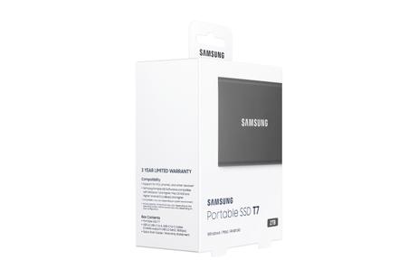 Samsung T7 MU-PC2T0T - SSD - 2 TB - USB 3.2 Gen 2 (MU-PC2T0T/WW)