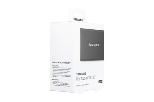 Samsung T7 MU-PC2T0T - SSD - 2 TB - USB 3.2 Gen 2 (MU-PC2T0T/WW)