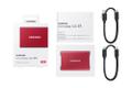 SAMSUNG 1TB T7 USB C Portable Red External Solid State Drive (MU-PC1T0R/WW)