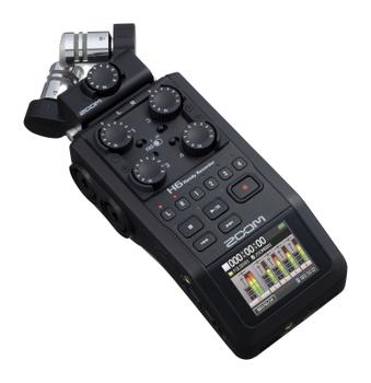 ZOOM H6 Black röstinspelare Digital röstinspelare,  USB, LCD-skärm,  stereomikrofon (ZOOM H6 BLACK)
