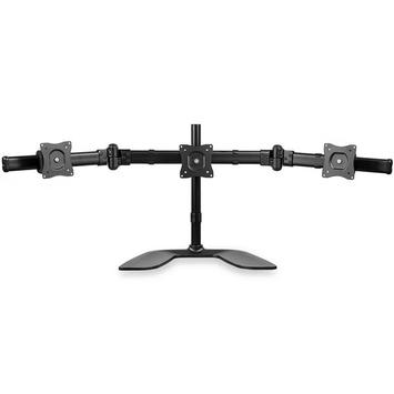 StarTech Triple Monitor Stand for VESA Mount Monitors up to 27" - Steel (ARMBARTRIO2) stativ - justerbar arm - for 3 skjermer - svart (ARMBARTRIO2)