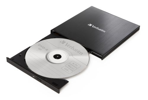 VERBATIM External Slimline CD/DVD Writer with USB-C Connection (43886)