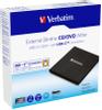 VERBATIM Slank ekstern CD/ DVD-brænder med USB-C-forbindelse (43886)