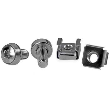 STARTECH 50 Pkg M6 Mounting Screws and Cage Nuts for Server Rack Cabinet (CABSCREWM6)