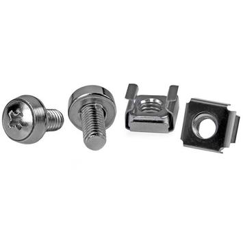 StarTech 50 Pkg M6 Mounting Screws and Cage Nuts for Server Rack Cabinet - Skruer og muttere til rack - for P/N: 2POSTRACK42,  4POSTRACK12U,  4POSTRACK25U,  4POSTRACK42,  RK960CP, RKQMCAB12,  RKWOODCAB12 (CABSCREWM6)