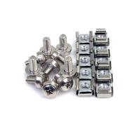StarTech M6 Screws and Cage Nuts - 100 Pack - M6 Mounting Screws and Cage Nuts for Server Rack and Cabinet - Silver (CABSCREWM62) - skruer og muttere til rack